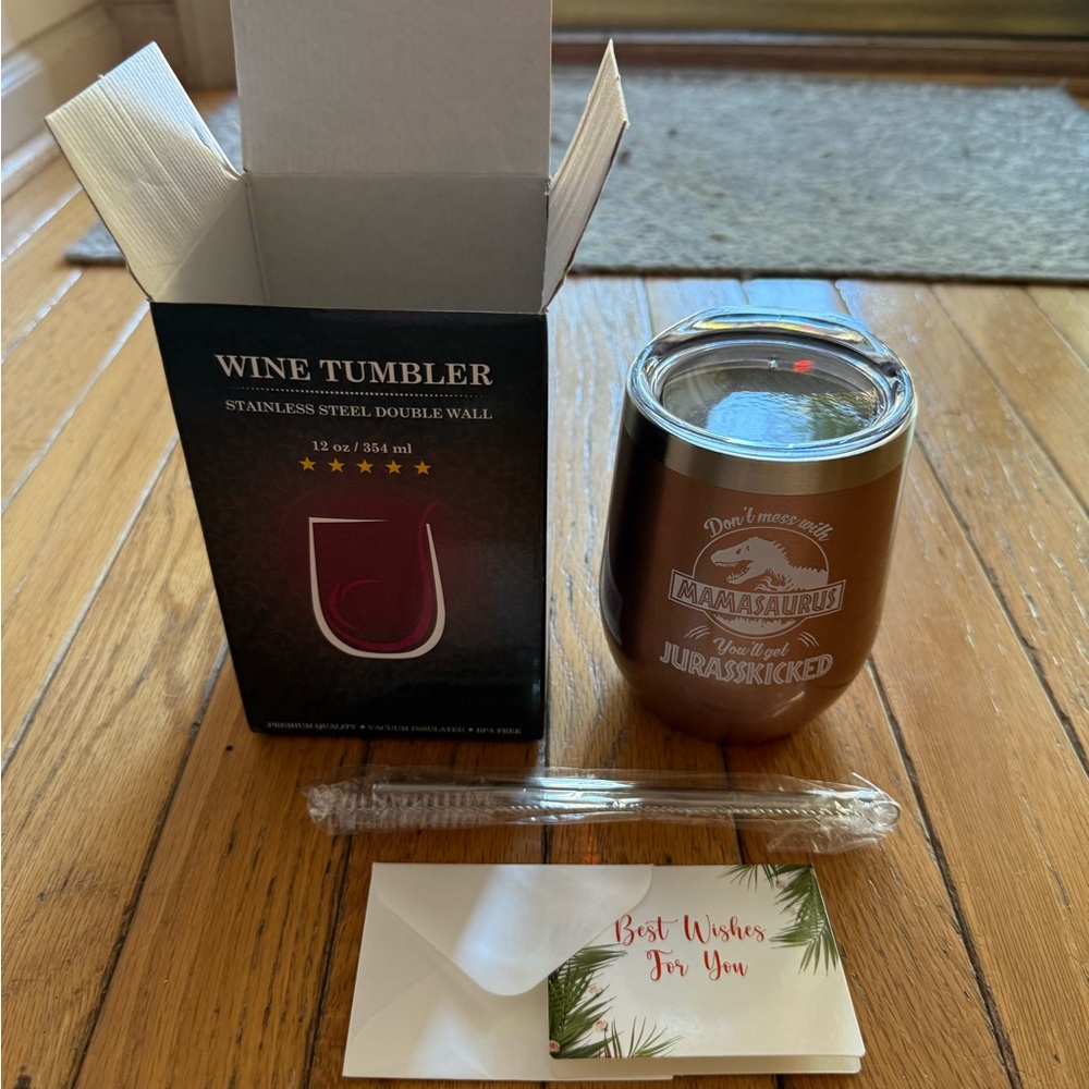 NewEleven Bronze Wine Tumbler with Lid